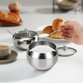 thumbnail image 6 of Stainless Stee Sugar Bowl, Sugar Pot with Lid and Spoon, Large Sugar Container for Home Kitchen (500 Milliliter), 6 of 8