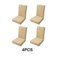thumbnail image 2 of Advancent 4 Uds sillas de comedor de poliéster fundas elásticas para sillas para una apariencia fresca aplicación amplia resistente al Decoración del hogar de color crema, 2 of 6