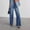 *Blue, variant on ClodeEU Women's High Waisted Straight Leg Jeans With Pockets,Trendy Long Denim Pants Blue,Womens Plus L