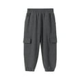 thumbnail image 5 of Favoffer Boys Fleece Cargo Pants Baggy Sweatpants Wide Leg Sweats with Pockets Winter Three-Layer Compatible Warm for Outdoor Daily Home Lounging Toddler Big Kids 5-14Y, 5 of 6