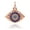 RoseGold, variant on Hammered Evil Eye Pendant,Cubic Pave Amulet Charms,Personalized Jewelry Findings 13x10mm 10Pcs