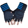 thumbnail image 1 of 1 Pair Fingerless Bike Glove Anti-slip Shock Absorbing Unisex Good Toughness Fitness Half Gloves for Training, 1 of 8