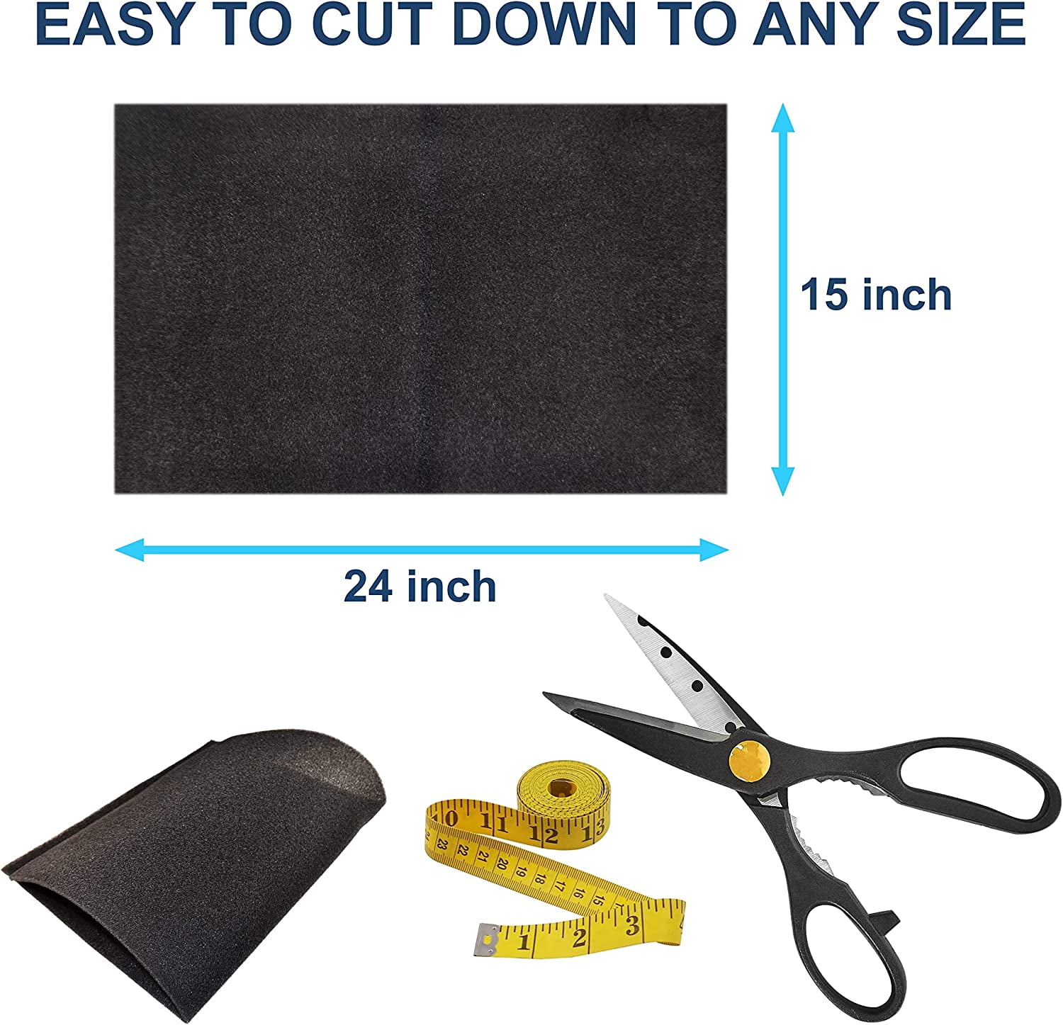 HQRP 4-pack Cut-to-fit Foam Filter for Air Conditioning Unit / Furnace Unit, 24" x 15" x 1/4"