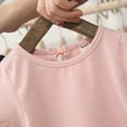 thumbnail image 6 of LNMQLPDBS Toddler Girls Clothes Cute Tops with Bow in The Back Solid Color Short Sleeve Crewneck T Shirts 12-18 Month Girl Clothes Gifts for Toddlers Kids Summer Trendy Tops Pink 3-4 Years, 6 of 6