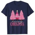 thumbnail image 3 of Camiseta rosa de árbol de Navidad para mujer, traje de fiesta de Navidad con gráfico divertido, ropa informal Harajuku para mujer, camisetas de manga corta con cuello redondo, 3 of 5