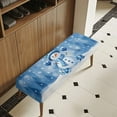 thumbnail image 4 of POLERO Blue Snowman Print Rectangle Bench Cover, Christmas Decor Stretch Washable Long Dining Bench Slipcover with Elastic Edge Removable Seat Cushion Protector for Bedroom, Living Room, 4 of 8