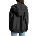 thumbnail image 4 of Womens Zip Up Hoodies Oversized Sweatshirts Fall School Fashion Outfits Casual Jackets 2025 Winter Clothes Black 2XL, 4 of 5