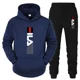 thumbnail image 5 of Chándal con capucha y pantalones de chándal para hombre, conjunto de 2 piezas, traje deportivo informal, ropa deportiva para correr, conjuntos de ropa de calle de lana para hombre, 2 piezas, 5 of 5