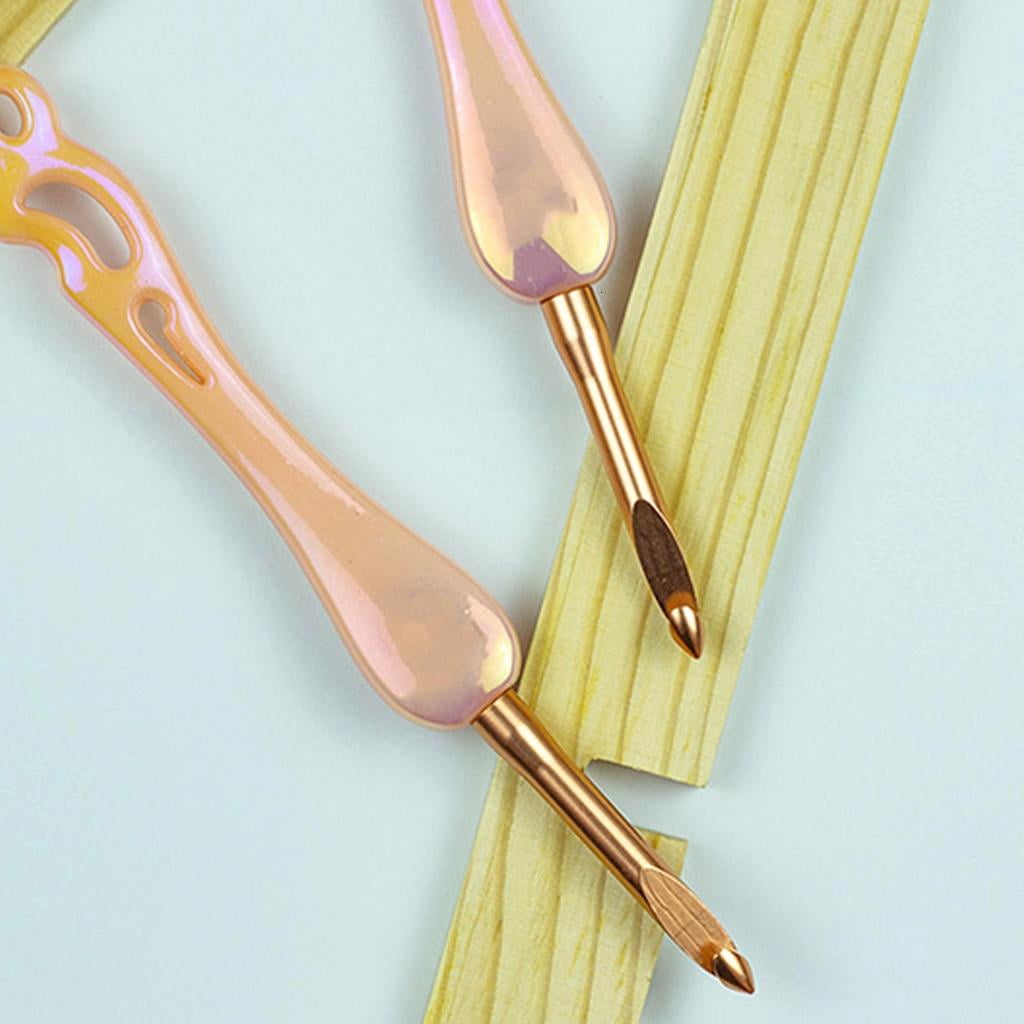 Giaone Sturdy Acrylic Crochet Hook Set Elegant Color Large Handle For Knitting And Crafting