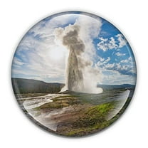 Old Faithful Yellowstone Paperweight in Gift Box, 3 Inch Crystal Dome, Perfect for House Warming Gift