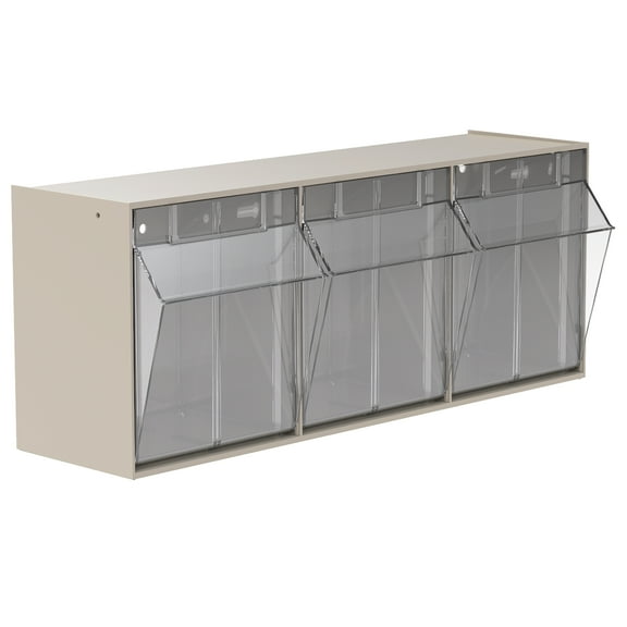 Akro-Mils 06703 TiltView 3 Bins - Beige