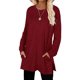 thumbnail image 1 of Suéteres para Mujer Manga Larga Cuello Redondo Color Sólido Tops de Moda Adepaton WRMH-137-11, 1 of 6