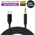 thumbnail image 1 of Klonfd . Nylon Braided LeTV Car Audio Type C To 3.5mm Headphone Adapter For Android Sound Quality & Design, 1 of 4