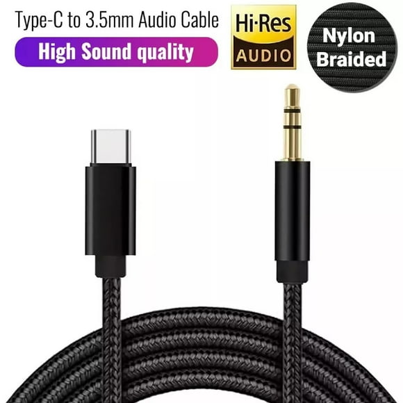 Oliegs . "Nylon Braided LeTV Car Audio : Type C To 3.5mm Headphone Adapter For Android Sound Quality & Design!"