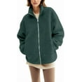thumbnail image 2 of Women's Fleece Zip Up 2-in-1 Baby Wearing Jacket, Maternity Winter Coat with Kangaroo Pocket, Thick Warm Baby Wearing Clothes for Mothers, Postpartum Winter Jacket, 2 of 8
