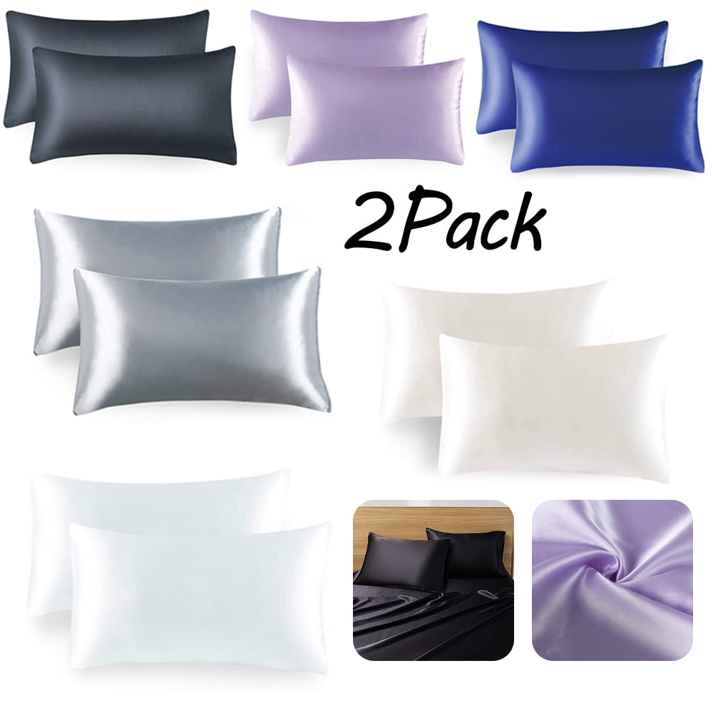 2 Details about   Bedsure Silk Satin Pillowcase 2 Pack for Hair and Skin Queen SizeSilver Grey 