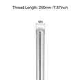 thumbnail image 2 of Tige Entièrement Filetée M5 x 200mm Pas de Filetage 0.8mm Acier Inoxydable 304 Tiges Filetées à Droite 2 Pack, 2 of 6