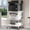 White, variant on Large Printer Stand with Storage Shelf, 23.6" W x 18.9" D Mobile Printer Cart with Wheels, 3 Tier Table for Home Office, Stands for Heat Press Scanner Fax (Black)