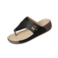 thumbnail image 3 of Willtoo Women Wedge Sandals Platforms Open Toe Chunky Heels Hollow Slippers Slip on Vintage Wide Width Non-Slip Summer Dressy Solid Color Fashion Walking Comfort Beach Outdoor Shoes, 3 of 5