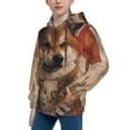 thumbnail image 2 of Sikiie Vintage Shiba Inu Art Youth Hoodie Sweatshirt Pullover Hooded Classic Casual Essentials Hoodiefor Boys Girls Kids -Small, 2 of 6