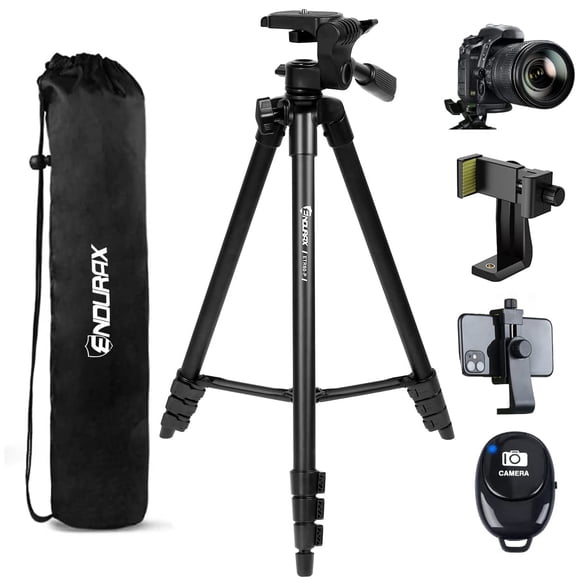 Trípode Para Teléfono Endurax De 60" Para Cámara Canon Con Soporte Universal Para Teléfono Y Obturador Remoto Carga Máxima 6.6 Lb