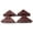 Brown, variant on 3" Triangle Plastic Furniture Black Corner Legs - Sofa Couch Chair Ottoman (4 Legs)