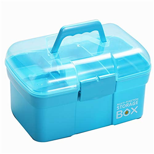 Sunxenze 11'' Clear Plastic Storage Box/Tool Box/Sewing Box Organizer