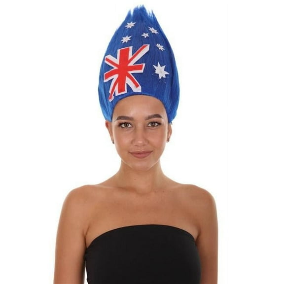 Banana Costumes HW-1479A British Troll Wig, Blue