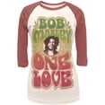 thumbnail image 1 of Bob Marley - One Love Juniors Rouge Argile Raglan, 1 of 1