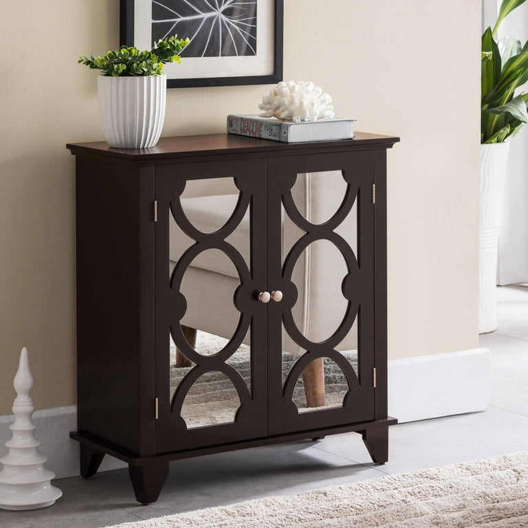 K B Furniture Glenn Dark Cherry 2 Door Accent Cabinet