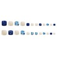 thumbnail image 4 of 24 Uds. De uñas postizas para pies con purpurina dorada azul estrellada, prensa brillante en puntas postizas para uñas JAMW Sencillez, 4 of 5