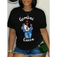 thumbnail image 1 of Camiseta de verano de manga corta con cuello redondo y estampado de letras para mujer. Ideal para adultos, hombres, mujeres, adolescentes, jóvenes., 1 of 6