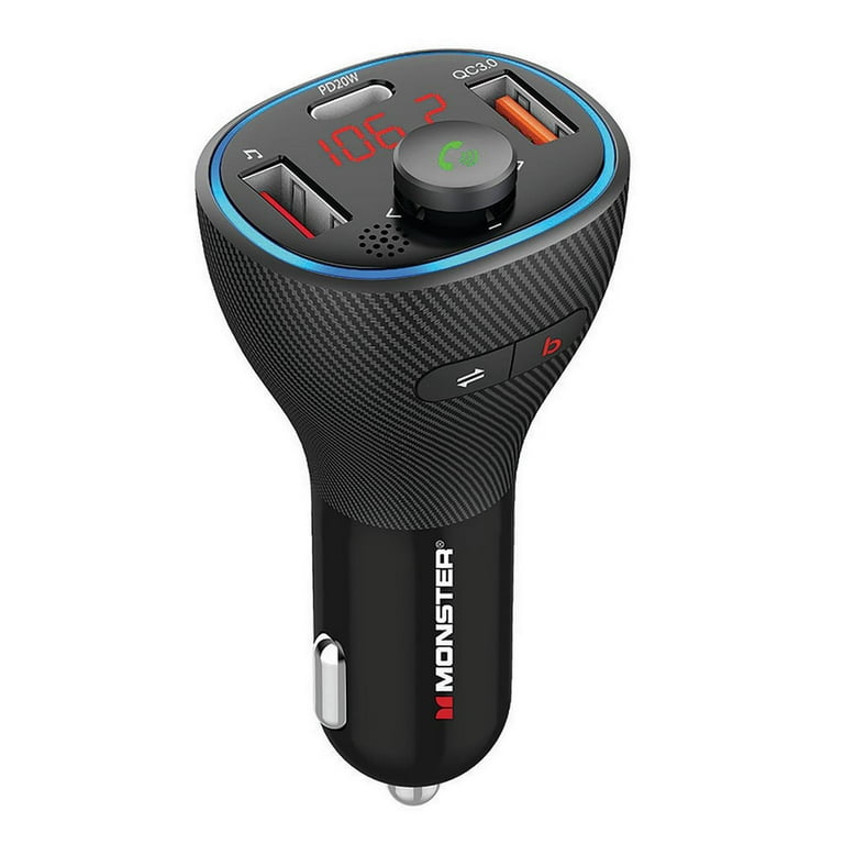 Bluetooth FM Transmitter With 3.4 Amp Charging Ports, Simultaneous Charging