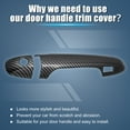 thumbnail image 6 of 8pcs ABS for Smart Key Carbon Fiber Pattern Exterior Side Door Handle Cover Trim for Toyota Tacoma 2016-2021 Black, 6 of 7