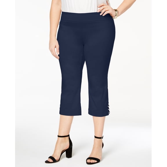 JM Collection Women's Capri Pants Blue Size 0X