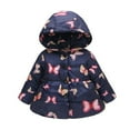 thumbnail image 5 of Baby Toddler Girls Winter Jackets Kids Coats Autumn Winter Outerwear Baby Girl Warm Down Butterfly Print Coats Newborn Clothes, 5 of 5
