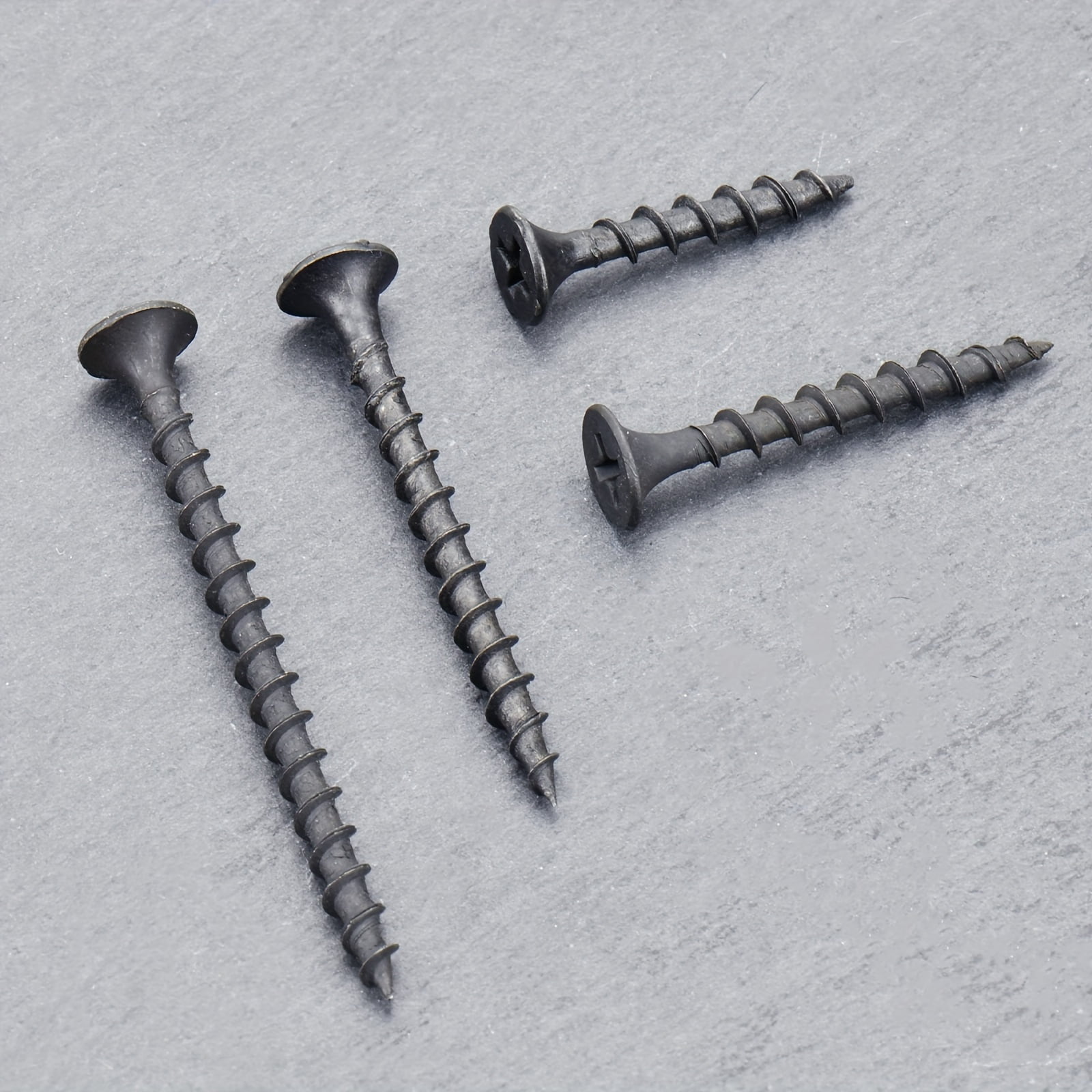 4.5lb #6 Drywall Screws, #2 Phillips Bugle Head, Coarse Thread Sharp Point, Black, Wood Screws