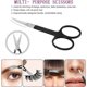 thumbnail image 4 of Eyebrow Tweezers Set, 6 Pieces Professional Stainless Steel Precision Tweezer Eyebrow Scissors Eyebrow Brush Kit with Leather Storage Case, 4 of 5