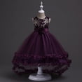 thumbnail image 1 of Ropa para niños, vestido de pasarela para niños, vestido de princesa con flores para niños grandes, vestido de flores bordado con lentejuelas, 1 of 5