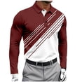 thumbnail image 2 of Dolkfu Graphic Mens Long Sleeve Shirt Work Polos Regular Fit Golf Office Tee Shirts Mens XL, 2 of 5