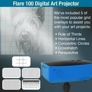 Flare 100 Digital Art Projector with 5 Art Grids, Projector Stand and Remote