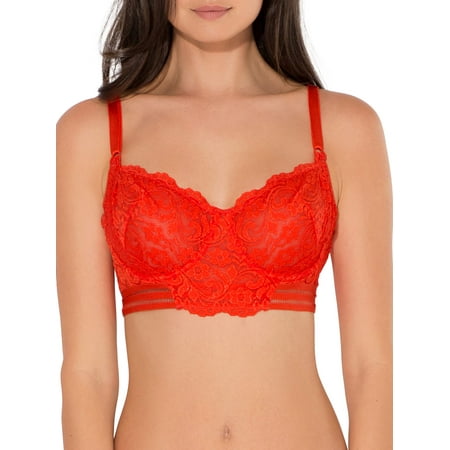 - Womens Signature Lace Unlined Underwire Longline Bra, Style SA1068