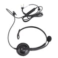 thumbnail image 4 of Auriculares de una sola oreja, cómodos, ligeros, con cancelación de ruido, con cable y micrófono para centro de llamadas y oficina, puertos duales de 3,5 mm., 4 of 14