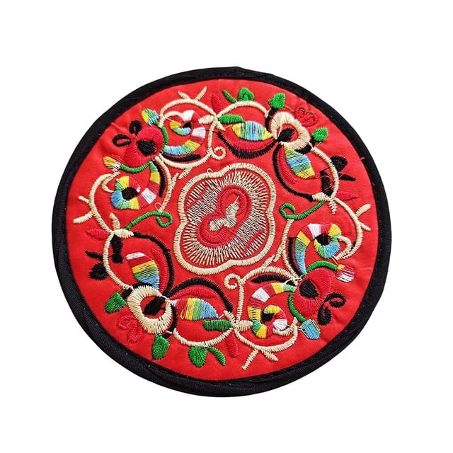Kearding Posavasos para bebidas, alfombrilla étnica para tazas, almohadilla bordada, almohadillas aislantes, decoración de para Type11 NO11