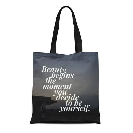 SIDONKU Canvas Bag Resuable Tote Grocery Shopping Bags Saying Best Inspirational and Motivational Sayings and Sayings About Life Wisdom Tote