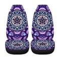 thumbnail image 4 of Binienty Purple Boho Mandala Auto Front Seat Covers for Women 2 Pcs Decorative Car Seat Protector Blanket Auto Bucket Cushion Covers Universal for SUV Trucks Vans Automobile, 4 of 8