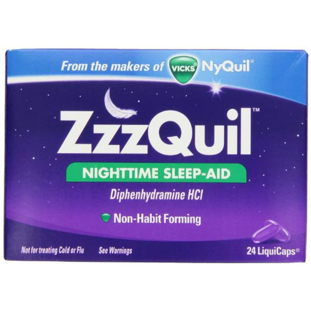Vicks ZzzQuil Nighttime SleepAid Liquicaps 24 Count