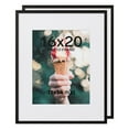 thumbnail image 1 of 16X20 2-Pack Photo Frame, Natural Color, Brown, Deep Black, Photo Frame Set Combination Gallery Wall Photo Frame Poster Frame Photo Frame Collage Wall Decoration Creative DIY Simple Photo Wall, 1 of 6