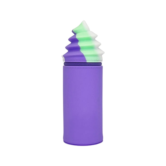 Estuche de silicona de alto color para lápices, contenedor para bolígrafos, estuche de oficina de gran capacidad, caja de papelería, bolsa de papelería para estudiantes