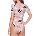 thumbnail image 4 of Easygdp Panda Women's One-Piece Swimsuit Slim Fit Crew Neck Bodysuit Athletic Swimwear with Concealed Buckle - XX-Large, 4 of 9